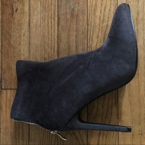 Grey stiletto sock booties